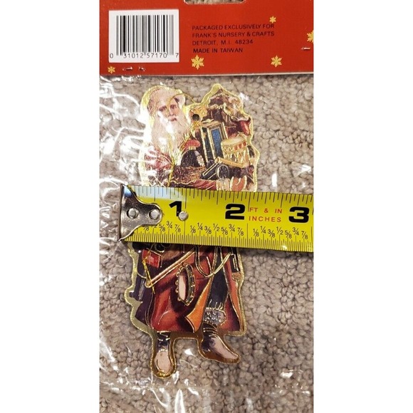 Vintage Made in Taiwan Christmas Santa Ornaments Sealed in Packages #6 - Picture 13 of 13